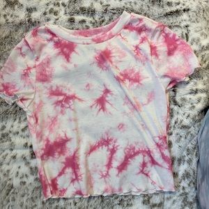 Pink tie dye shirt